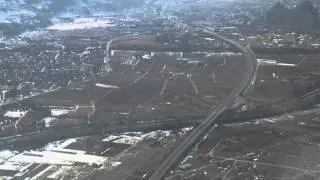 Sion Airport Final approach and land on runway 25.