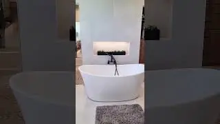 Minimalist bathroom with white big and black subway tiles!
