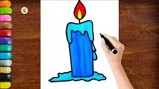 Easy Candle 🕯️ Drawing Tutorial | Step-by-Step for Beginners