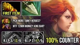 HOW TO SOLO DELETE TANKY HEROES First Item 12min MKB Windranger 1 Ulti = RIP Timber & BB DotA 2
