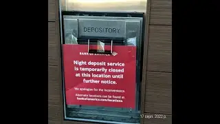 17.08. 2022.Bank of America branch is closed.