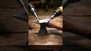 Robotic Arms Restore a Rusty Axe in 10 Seconds (Before ➜ After) 🤖🪓