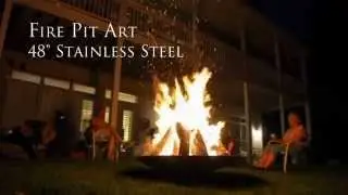 Fire Pit Art 48 Inch Stainless Steel Fire Pit.mp4