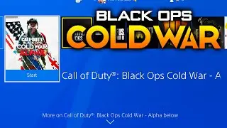 How To Download BLACK OPS COLD WAR ALPHA on PS4