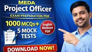 MEDA Project Officer Exam Preparation PDF  1000 MCQs + 5 Mock Tests  English#MEDAProjectOfficer