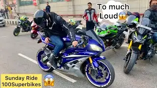 Sunday Ride 100 Superbikes ek sath😱 Mera Pahla Pyaar🥰 R6