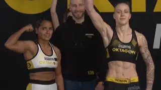 Tereza Bled&aacute; vs. Mabelly Lima - Weigh-in Face-Off - (OKTAGON 30)