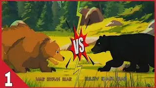 Epic Bear Battle: Brown Vs Black in an Unforgettable Showdown!