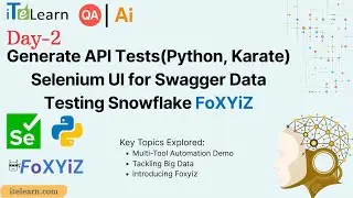 Day2 QA2AI Generate API Tests(Python, Karate) Selenium UI for Swagger Data Testing Snowflake  FoXYiZ