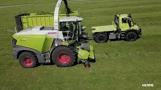Unimog in der Landwirtschaft in Aktion: Grassilage mit Unimog U 529, U 1600 Agrar und Fliegl ASW