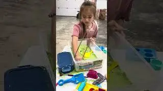 Cute Girl Playing ASMR Kinetic Sand | Satisfying Fun for Kids! #Shorts #Satisfying #KineticSand