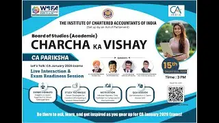 Webinar on &ldquo;CHARCHA KA VISHAY : CA PARIKSHA - LET'S TALK: THE CA EXAM&rdquo;- CA JANUARY 2026 EXAMS