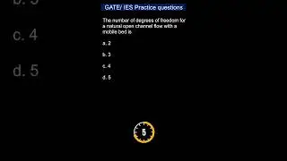 GATE/ESE exam practice open channel flow questions. Fluid mechanics question. #gate #iesgatewiz