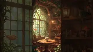 Study at a Magical Forest Ambience Cafe  #lofi #beatstostudy #jazz