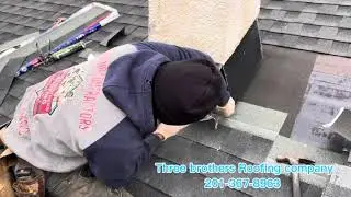 Asphalt shingles chimney flashing leak repair ￼