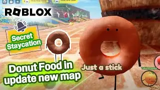 Donut 🍩 Food in Secret Staycation update new map #games #store #robloxfunny #funny #new #map