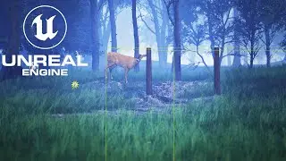Unreal Engine: Deer Grazing in Foggy Forest | Unreal Engine 5 Cinematic Showcase