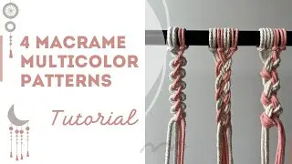 4 Must-Know Macrame Knots (Step-by-Step) | Multicolor Patterns 🧶