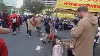 Marine Corps Marathon Finish area in Rosslyn, Arlington VA