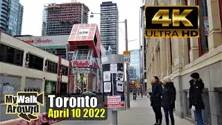 A Berczy Park start, and walking some downtown Toronto Streets on Sunday April 10, 2022 [4k video]