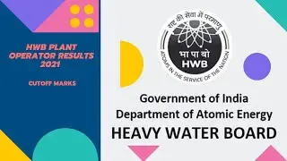 HWB Plant Operator Results 2021 And Final Cutoff Marks.(expected)