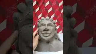 adiyogi shiva statue // adiyogi 🙏❤️how to make adiyogi shiva idol#mahadev#clayart#shorts