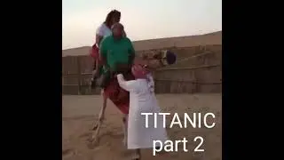 Couple fall off a camel | Funny video | titanic theme | #shorts |