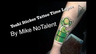 Yoshi Sticker Tattoo Time Lapse