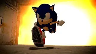 Sonic Runs for his life