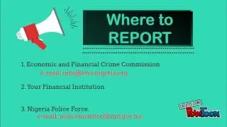 Advance fee Fraud