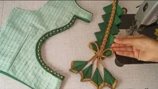 Very stylish boat neck blouse design || blouse || cutting and stitching back neck blouse design