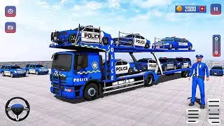 Police Vehicles Transporter Truck: Police Transport Games 2023 - Android iOS Gameplay