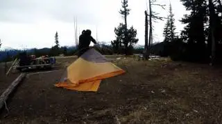 Breaking camp at Deer Lake Campground - Olympic National Park
