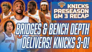 Mikal BRIDGES & KNICKS BENCH DEPTH DELIVER OT WIN! | #Knicks vs T-Wolves Preseason Game 3 Recap