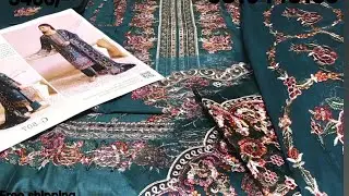 🎉EID COLLECTION 💫RAMSHA GHAZAL (VOL-5) Luxury Lawn Embroided Suits With Chiffon Embroided Dupatta.