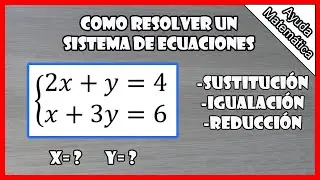 SISTEMA DE ECUACIONES (3 M&Eacute;TODOS para RESOLVER) | Ayuda Matem&aacute;tica