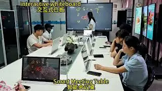 #englishlanguage #conferencetable smart conference table 15.6 inch retractable motorized lcd monitor