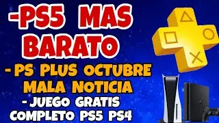 PS5 MAS BARATO !! | PS PLUS EN OCTUBRE NOVEDADES | JUEGO GRATIS PS5 PS4 COMPLETO Y PARA SIEMPRE 