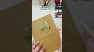 Paint a snow globe using Handmade shimmer watercolor paint by SparrowScribbles #handmadewatercolor