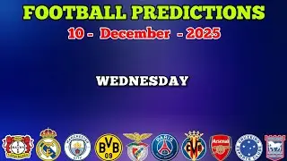 PREDICTIONS FOOTBALL TODAY 10 DECEMBER | UEFA CHAMPIONS LEAGUE| CHAMPIONSHIP | GOLDEN PICKS PLUS