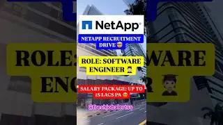 NETAPP RECRUITMENT DRIVE 🚀 #shortsfeed #shortsfeed #shorts #job