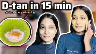 Instant D-Tan in 15 Minutes | DIY Face & Body Brightening Pack😱💯 #dtan #whitening