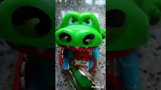 My croco🐊toys eating favorite 🍫kinder mini🍫#asmr #shortvideo #toys #youtubeshorts #trending#ytshort