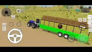 Farmtrack 60 4&times;4 Speed check ✅ karo fully modified Big trolley loaded with boari Malwa gaming like