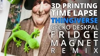 3D Printing Time Lapse - Gecko DeskPal Fridge Magnet Remix - Thingiverse