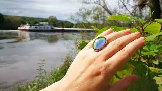 Silver Ring of Wishes - Mood Ring - 25x18 mm - Sterling Silver 925