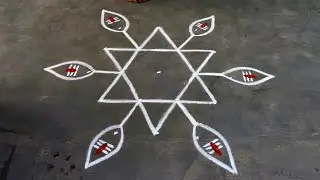 Thai Pusam Special kolam🌹Simple muggulu designs with dots🌹Thaikiruthigai Star Kolam🌹CreativeRangoli