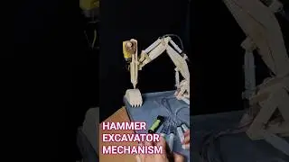 Full Hammer Excavator Arm Mechanism #diy #satisfying #creative #engineering