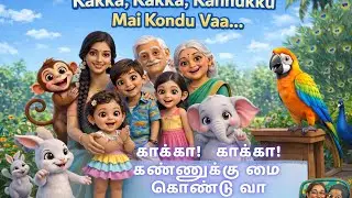 குழந்தைகள் பாடல் | Kakka Kakka Kannukku Mai Kondu Vaa | Ammamma TV