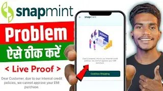 Dear Customer, due to our internal credit policies, we cannot approve your EMI purchase. Snapmint 